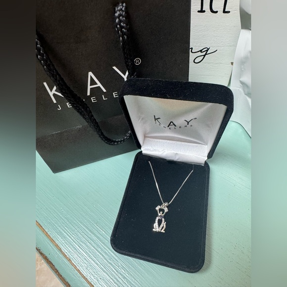 Dog Necklace Lab-Created Sapphire Sterling Silver purchased at Kay Jewelers - Picture 5 of 6